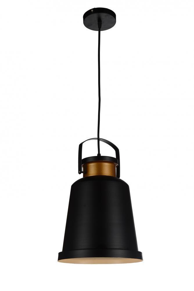 Matte Black with Gold Pendant - LV LIGHTING