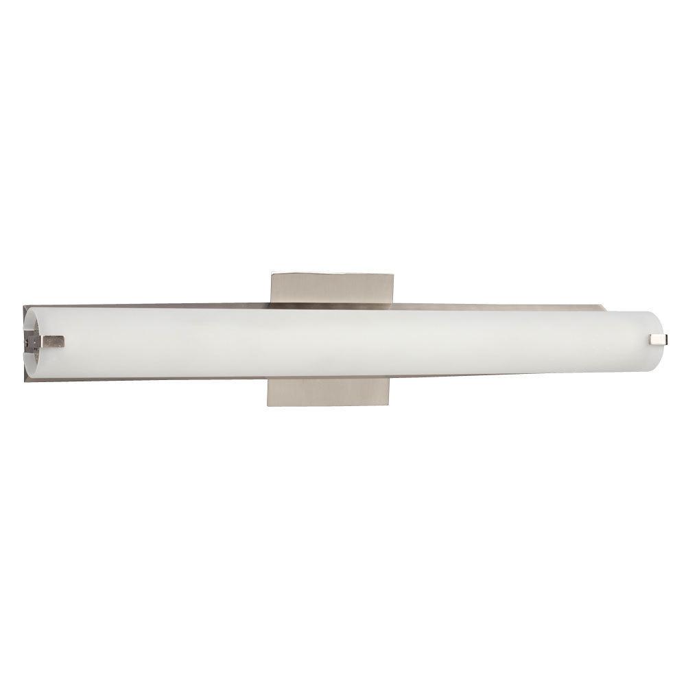 Satin Nickel with Frosted Glass Vanity Light - LV LIGHTING