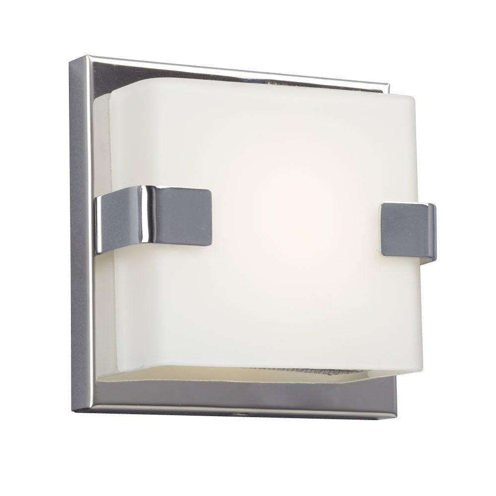 Chrome with Frosted Glass Vanity Light - LV LIGHTING