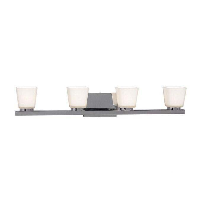 Chrome with Frosted Glass Vanity Light - LV LIGHTING