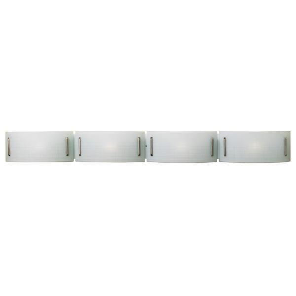 Chrome with Frosted Glass Vanity Light - LV LIGHTING