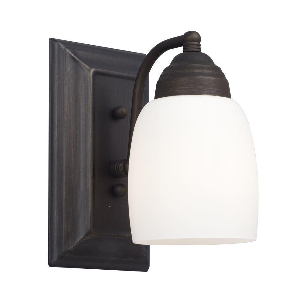 Dark Bronze With Frosted Glass Wall Sconce - LV LIGHTING