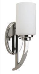Chrome with Frosted Shade Wall Sconce - LV LIGHTING