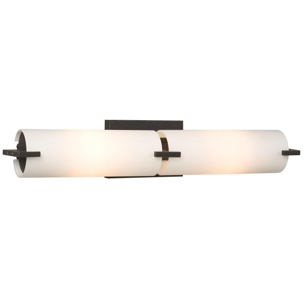 Dark Bronze with Frosted Glass Vanity Light - LV LIGHTING