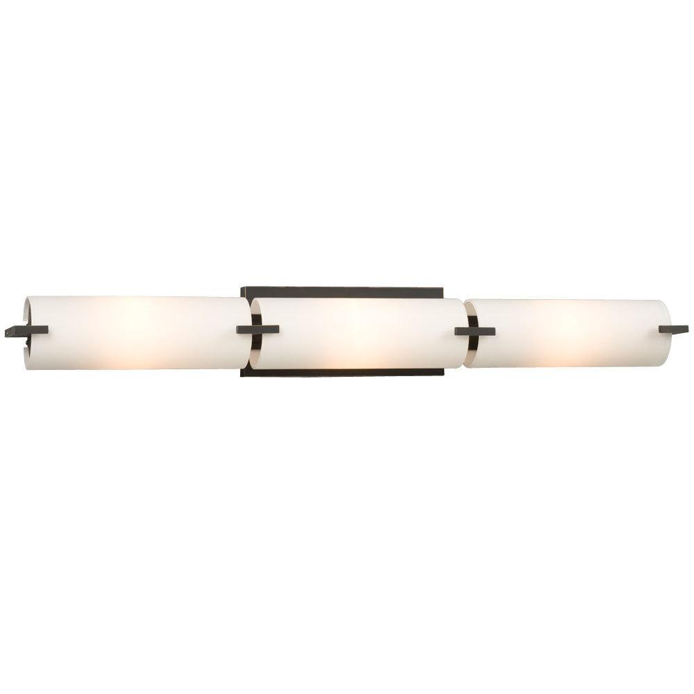 Dark Bronze with Frosted Glass Vanity Light - LV LIGHTING