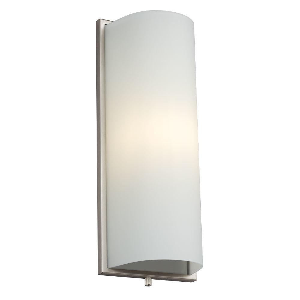 Satin Nickel with Frosted Glass Vanity Light - LV LIGHTING