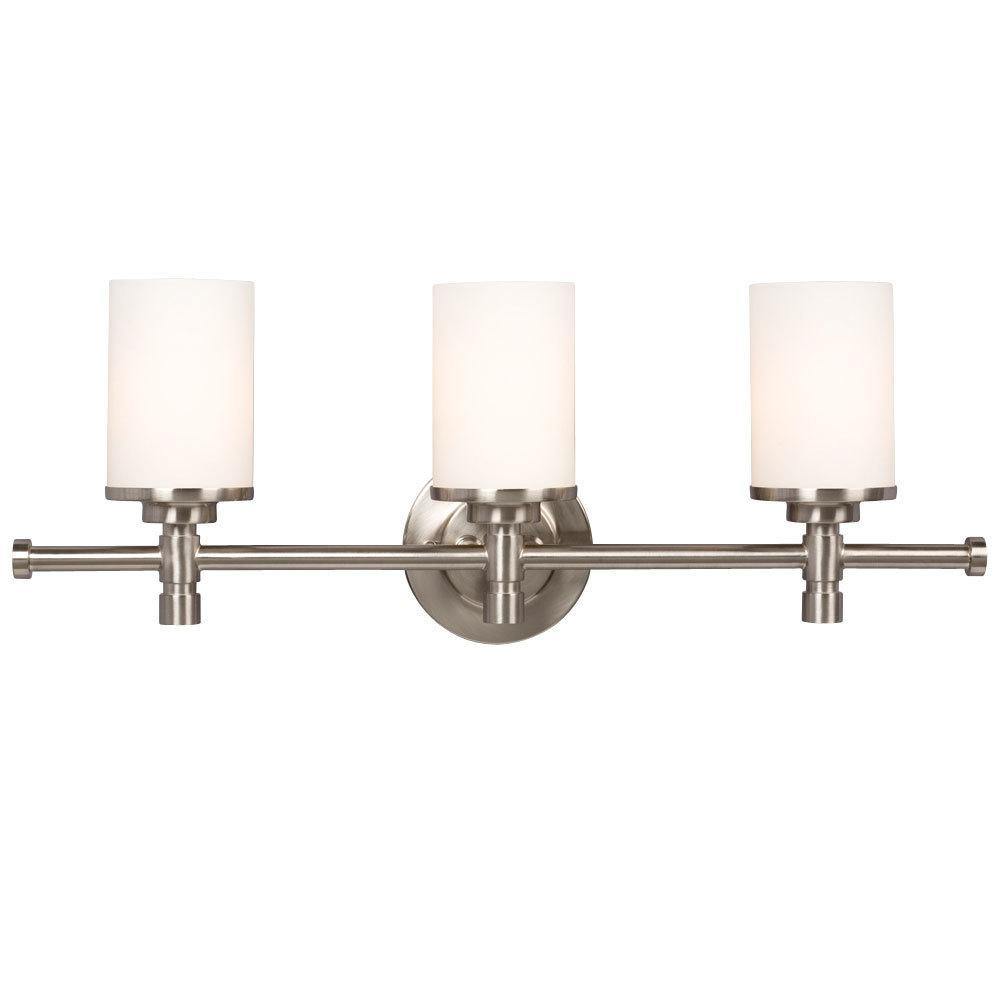 Brushed Nickel with Frost Glass Vanity - LV LIGHTING