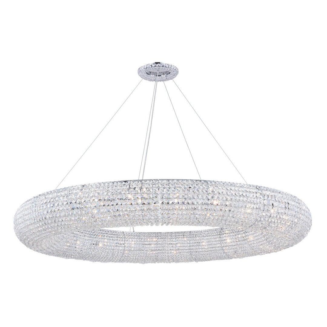 Chrome with Crystal Halo Ring Chandelier - LV LIGHTING
