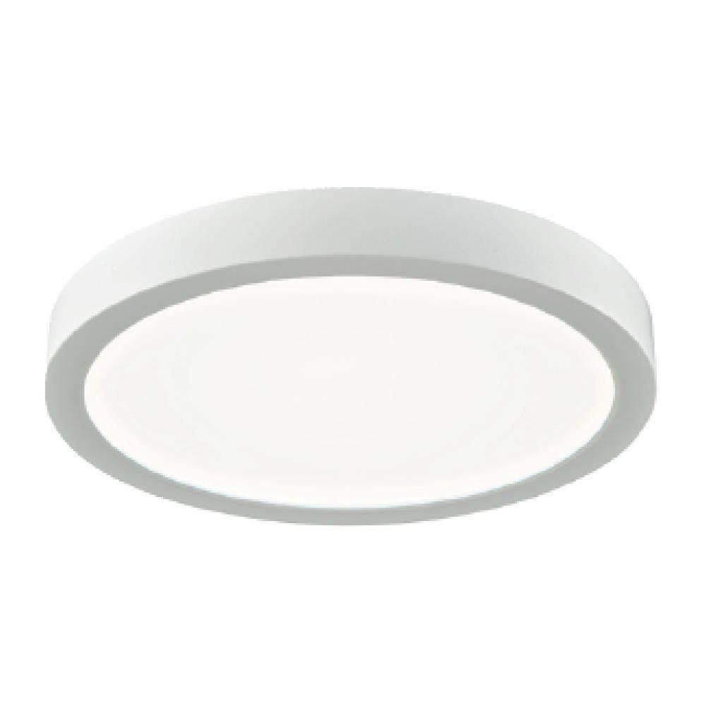 LED White Frosted Round Flush Mount - LV LIGHTING