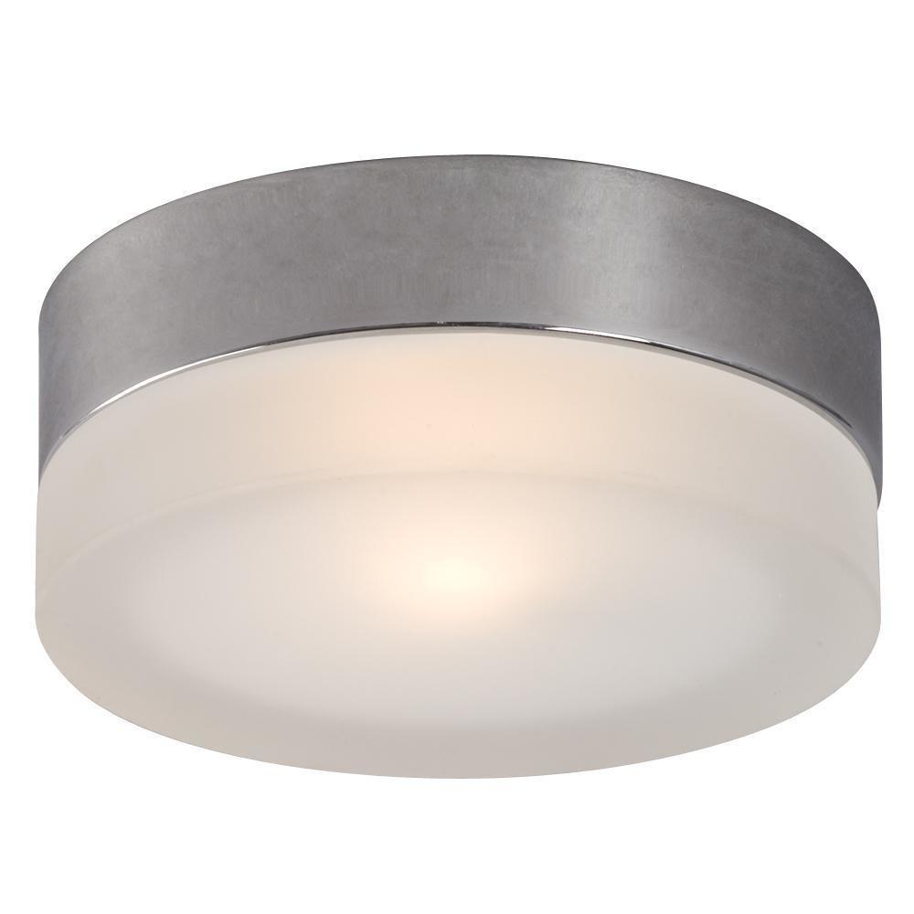 Chrome with Frosted Glass Flush Mount - LV LIGHTING