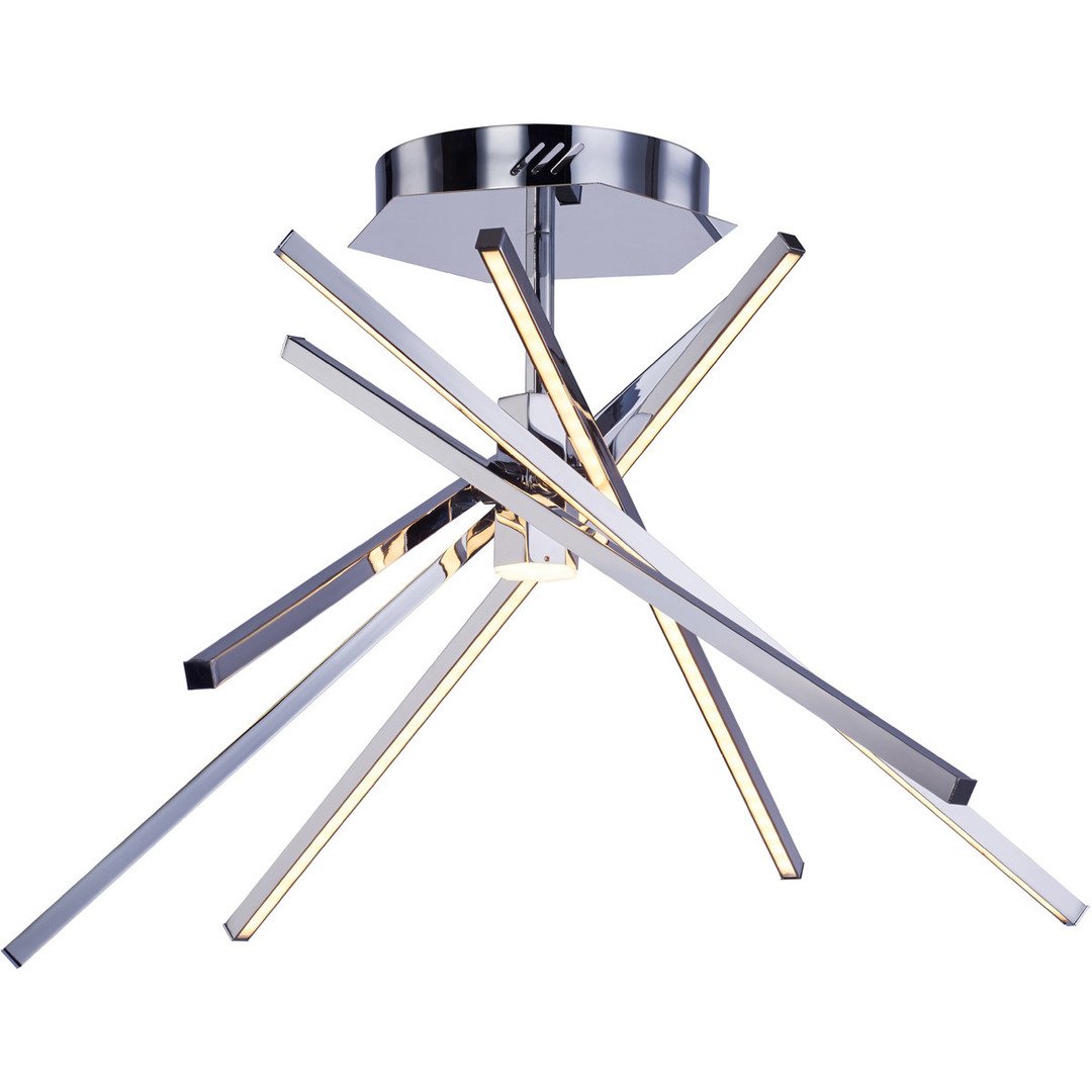 Chrome Semi Flush Ceiling Light - LV LIGHTING