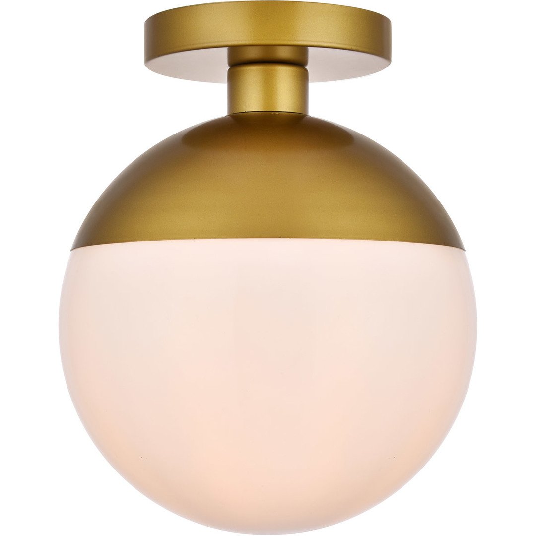 Brass Frame with Frosted Glass Flush Mount - LV LIGHTING