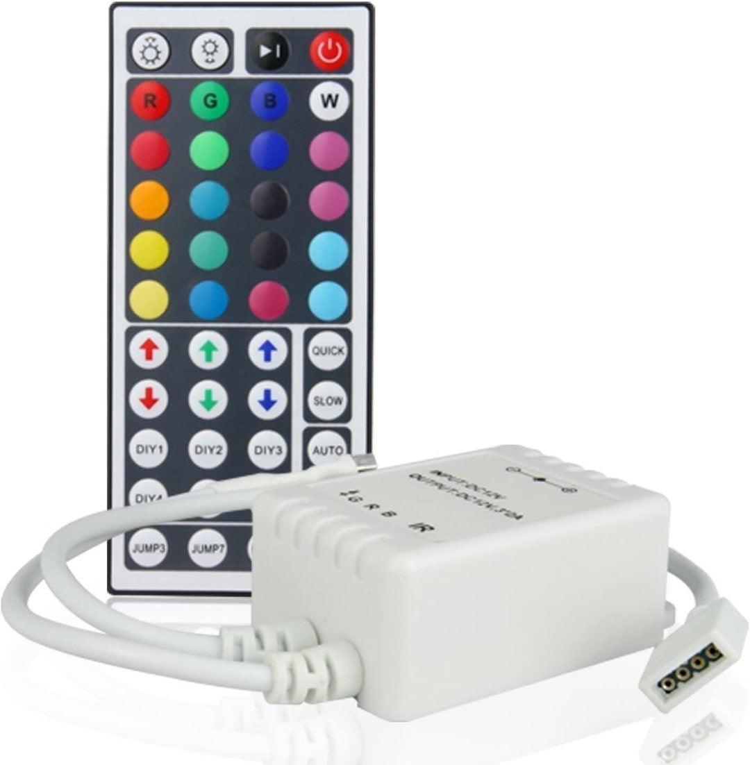 IR Remote Controller 44 Keys with Power adapter for RGB LED Light Strip - LV LIGHTING