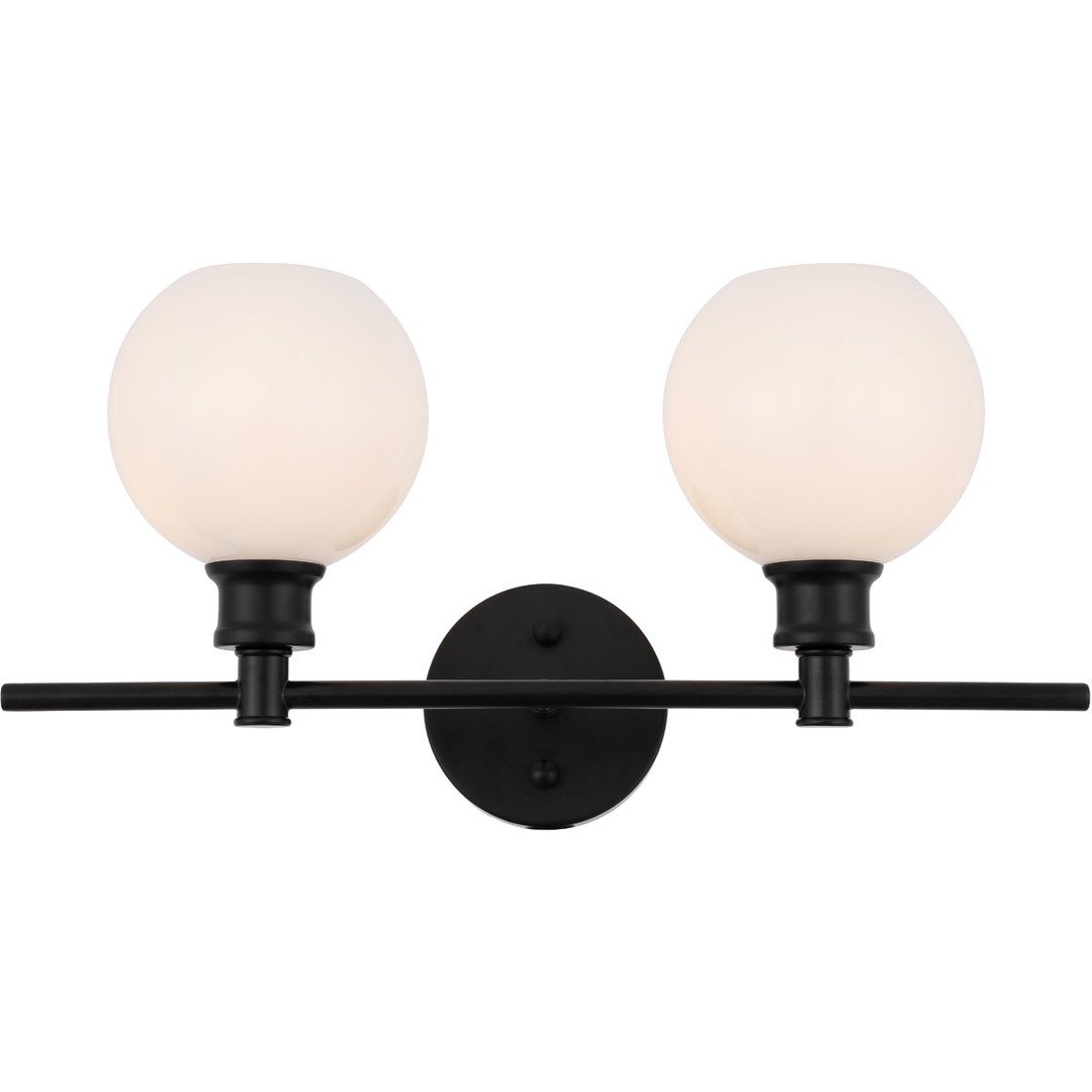 Matte Black with Frosted Shade Vanity Light - LV LIGHTING