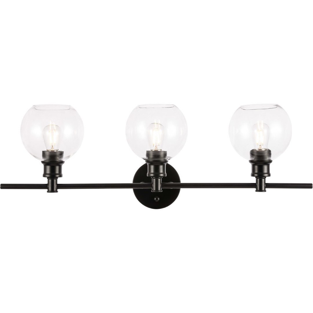 Black with Clear Shade Vanity - LV LIGHTING