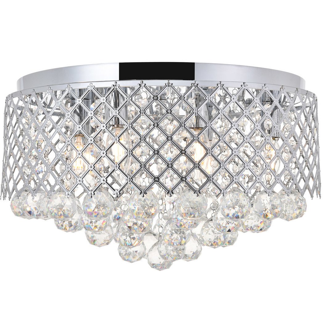 Chrome Crystal Flush Mount - LV LIGHTING