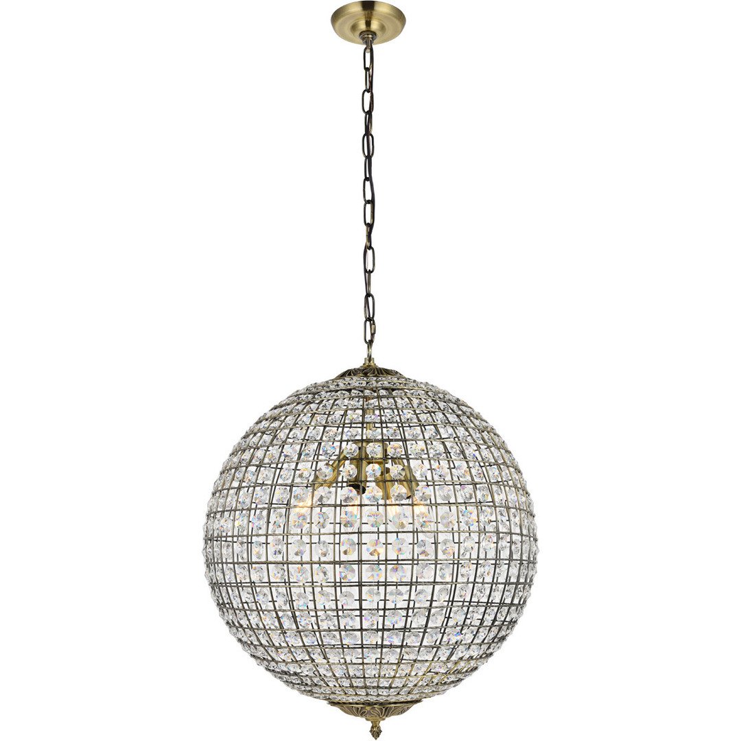 Bronze and Clear Pendant - LV LIGHTING