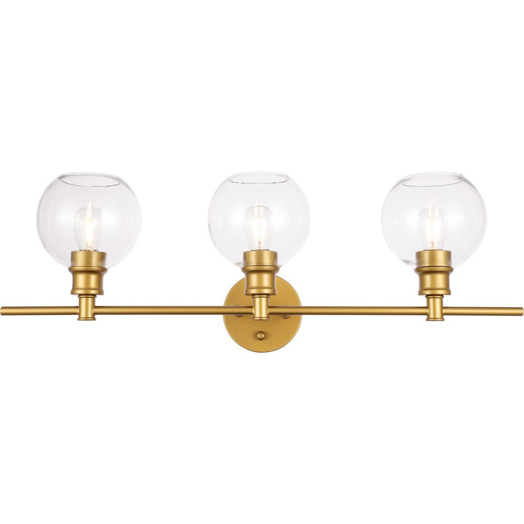 Brass with Clear Shade Vanity Light - LV LIGHTING