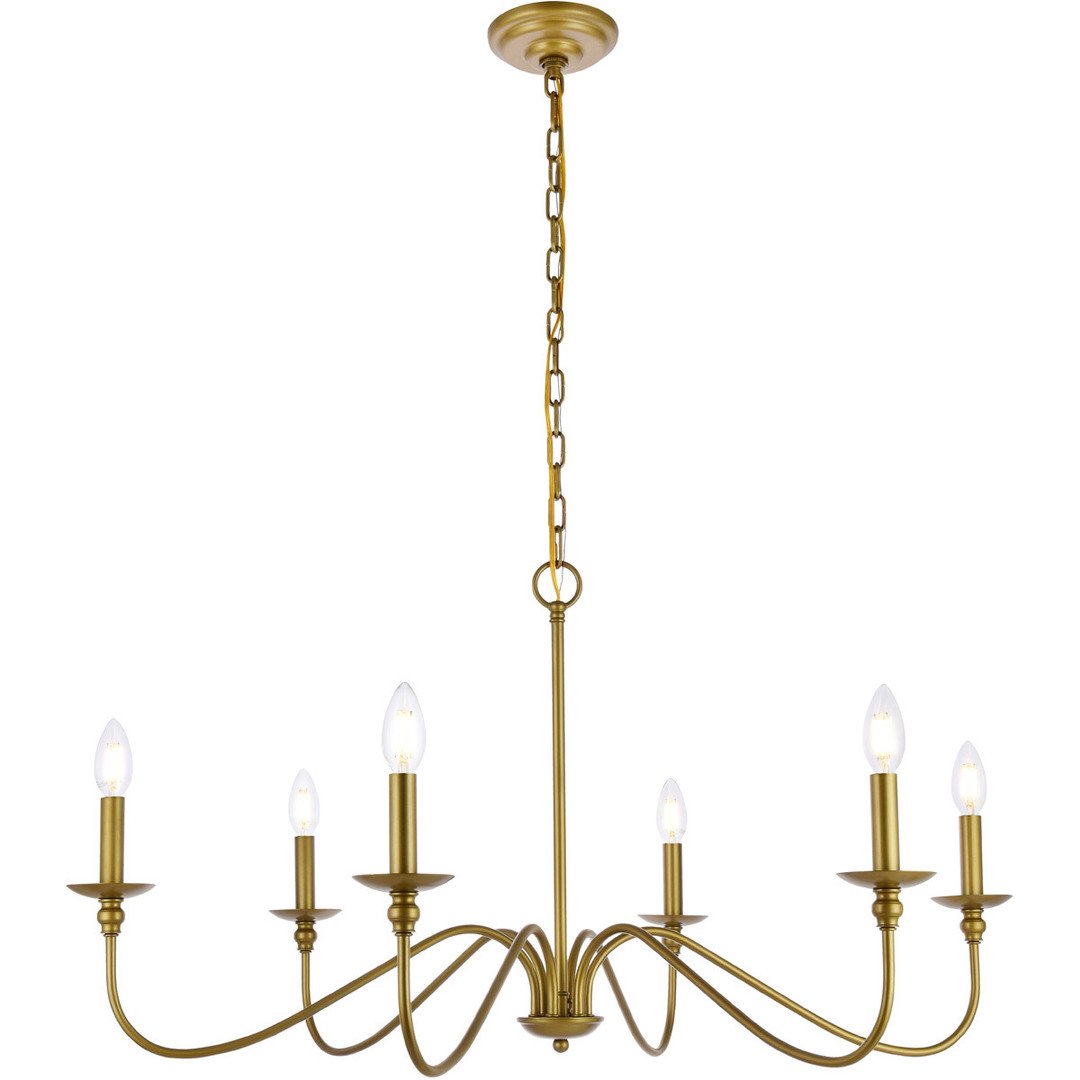 Matte Brass Chandelier - LV LIGHTING