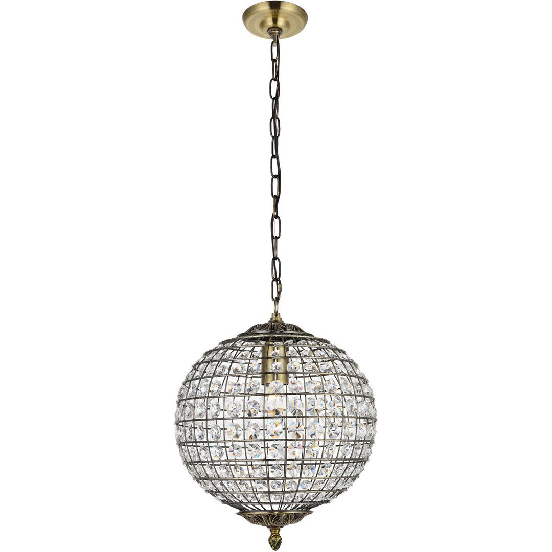 Bronze and Clear Pendant - LV LIGHTING
