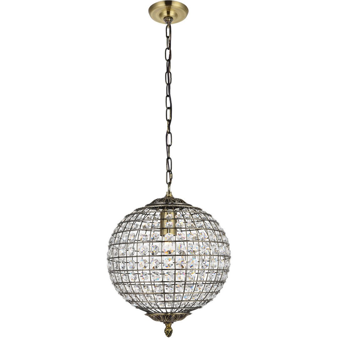 Bronze and Clear Pendant - LV LIGHTING