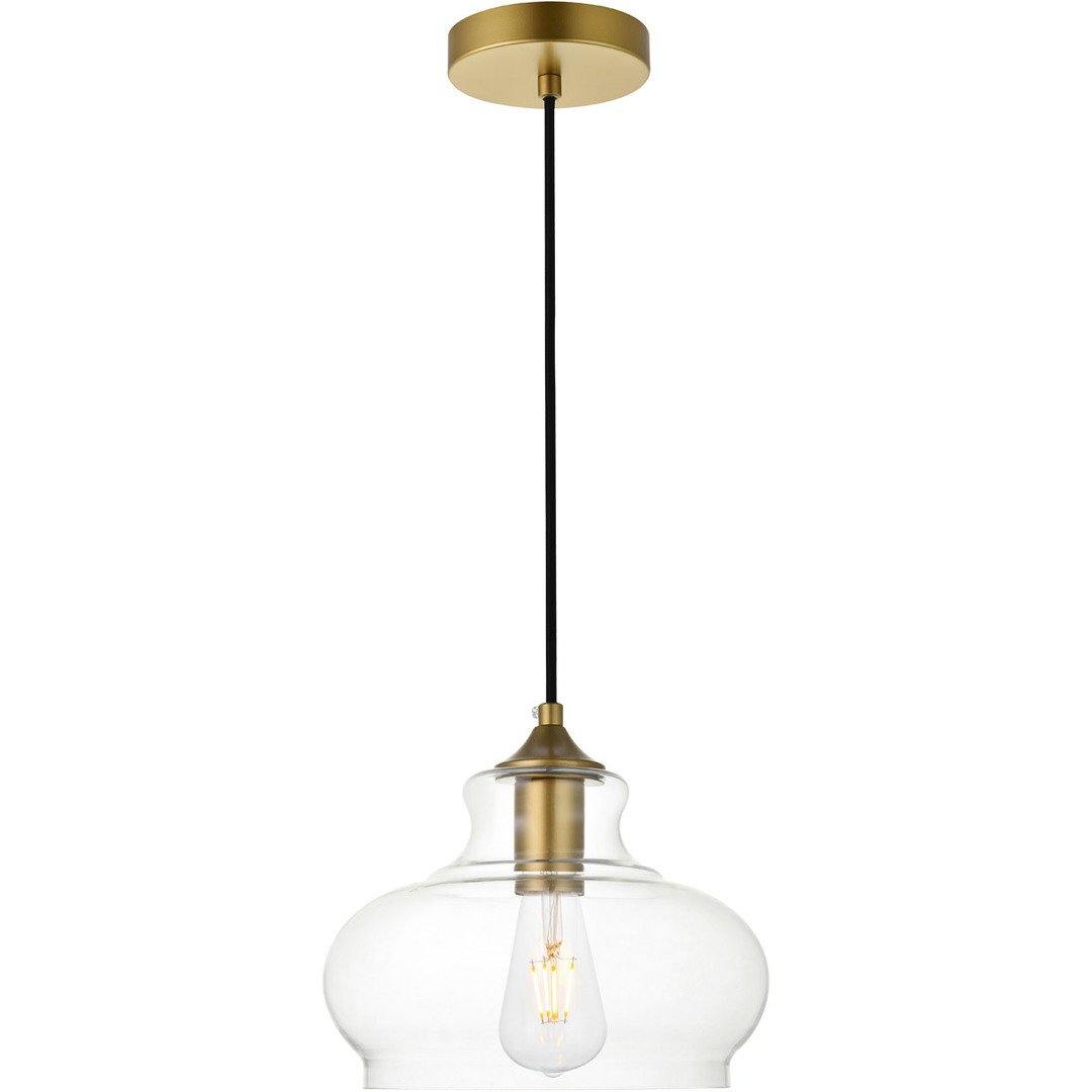 Brass with clear Shade Pendant - LV LIGHTING