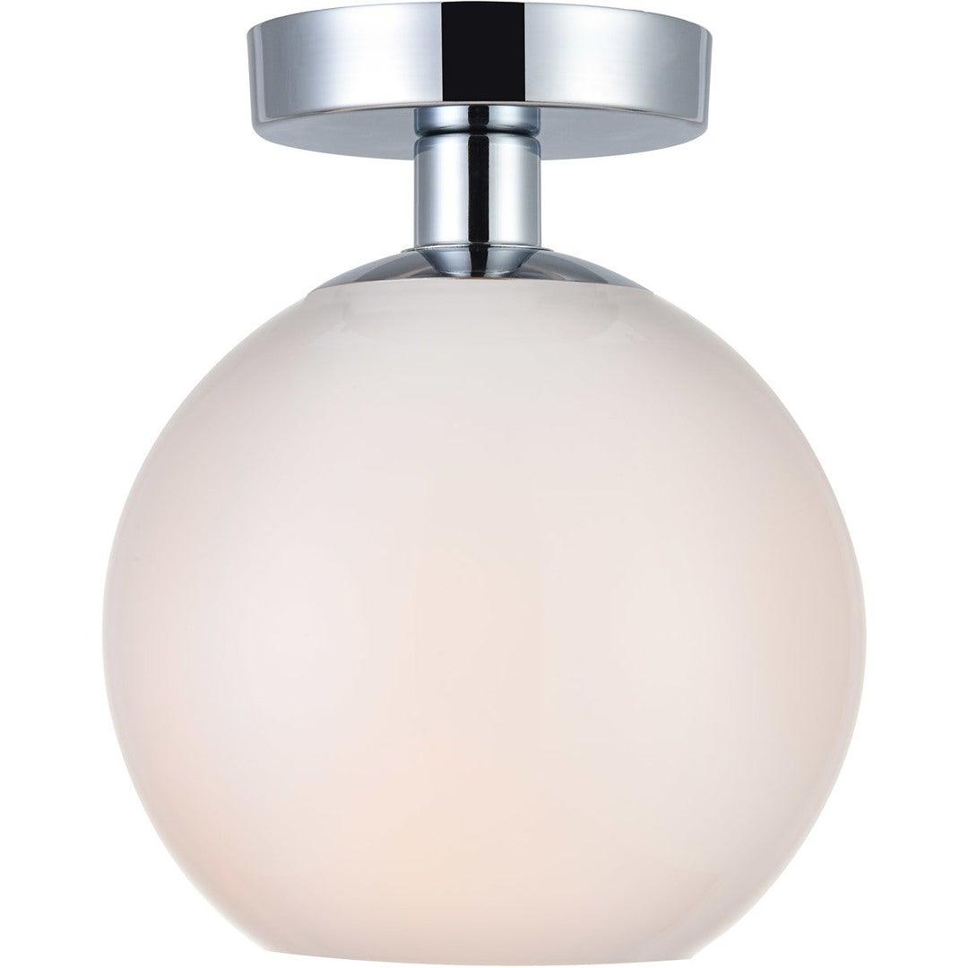 Chrome with Frosted Glass Flush Mount - LV LIGHTING
