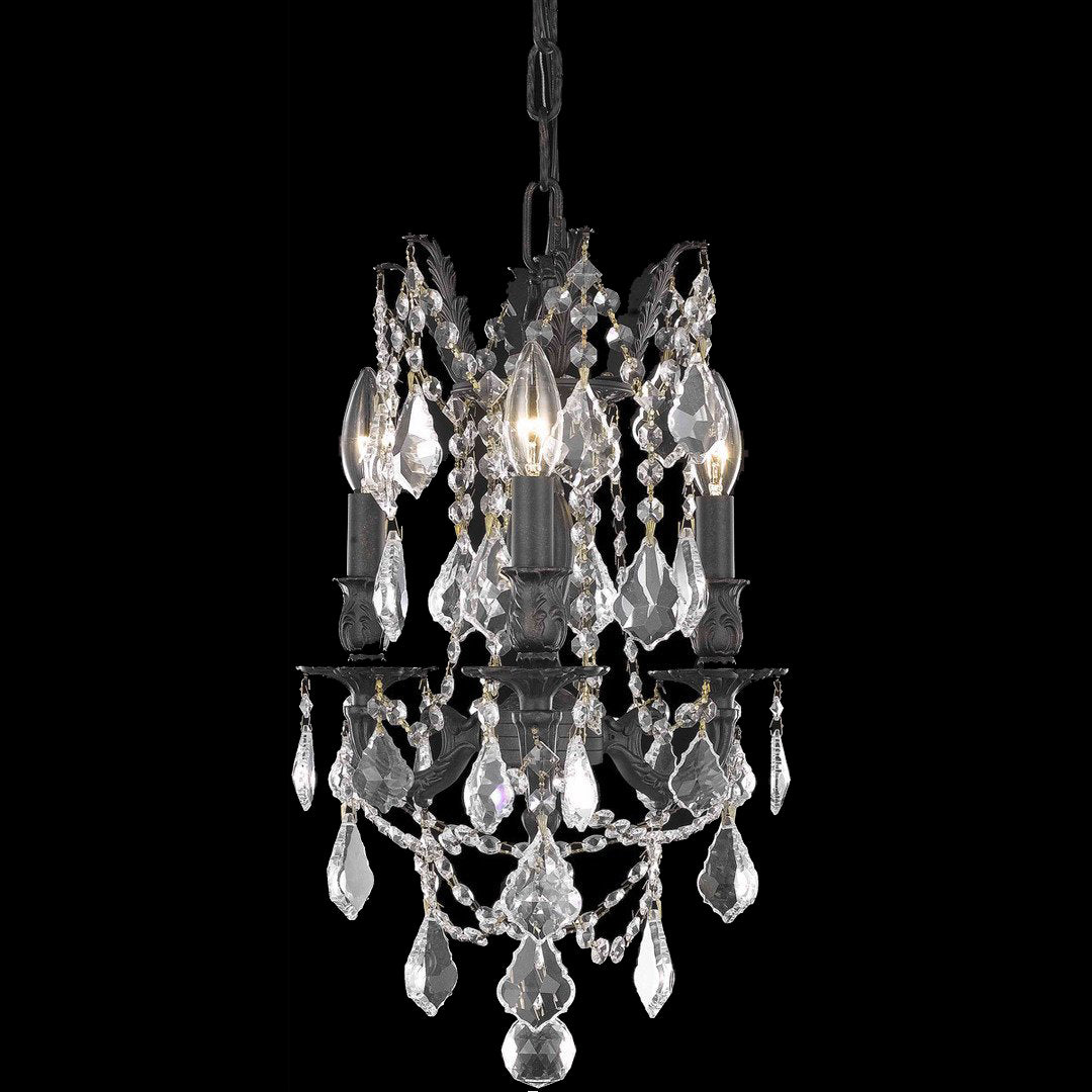 Vintage Black Pendant with Crystal - LV LIGHTING