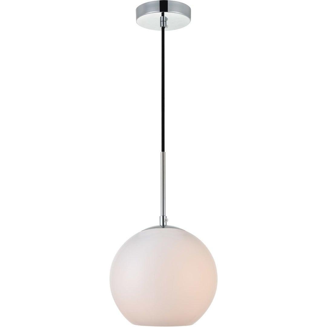 Chrome with Frosted Glass Single Light Pendant - LV LIGHTING