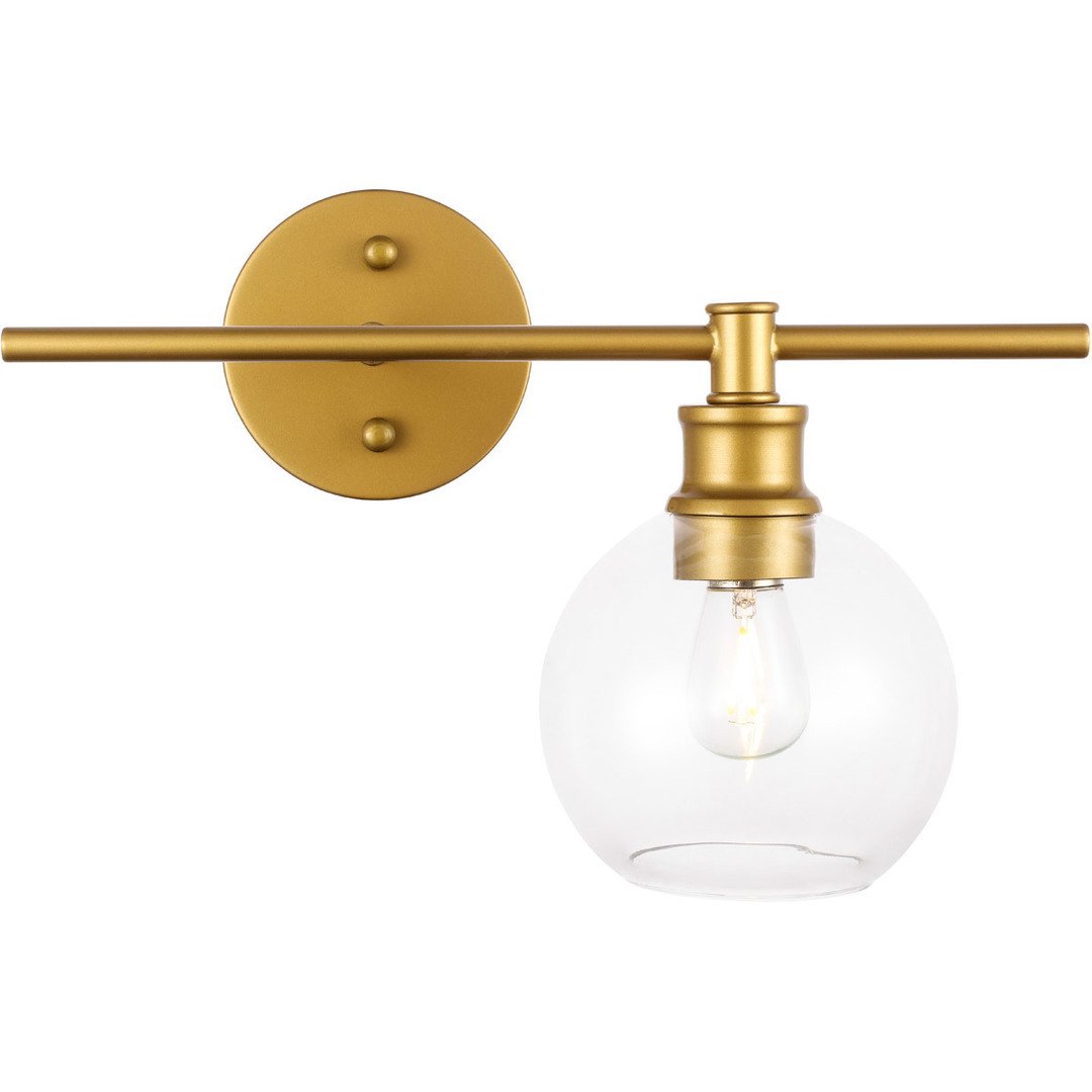 Brass with Clear Shade Wall sconce, Right - LV LIGHTING