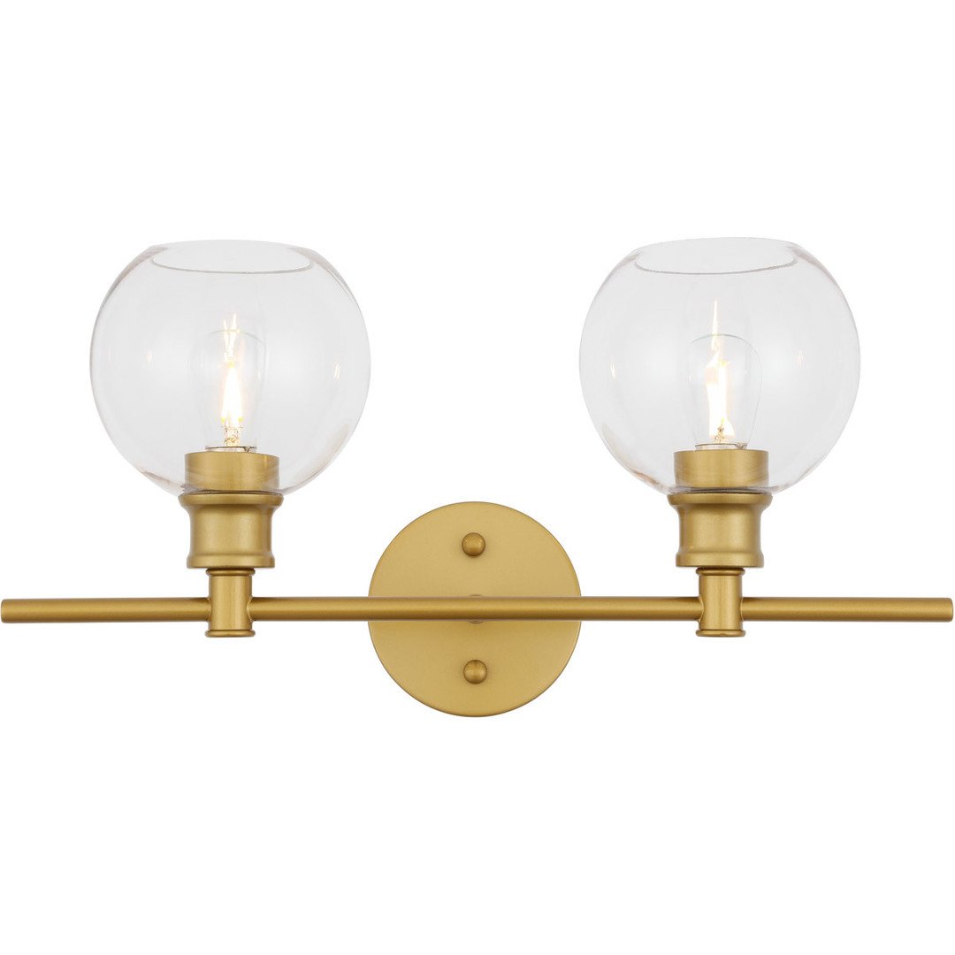 Brass with Clear Shade Vanity Light - LV LIGHTING