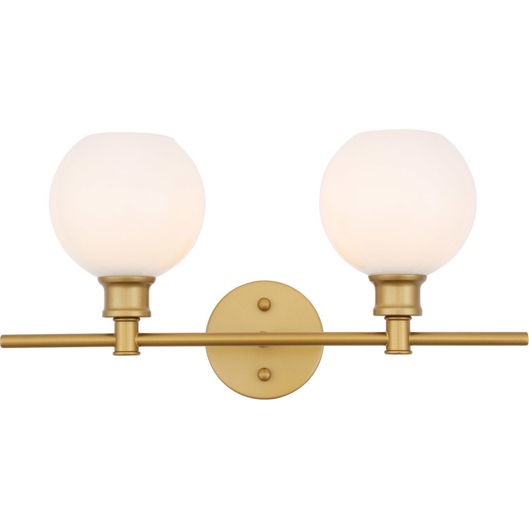 Brass with Frosted Shade Vanity Light - LV LIGHTING