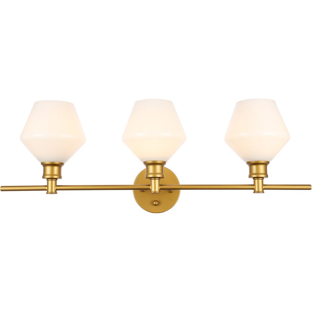 Brass with Frosted Shade Vanity Light - LV LIGHTING