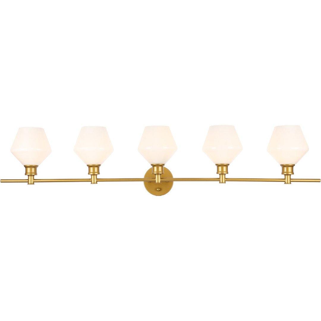 Brass with Frosted Shade Vanity Light - LV LIGHTING