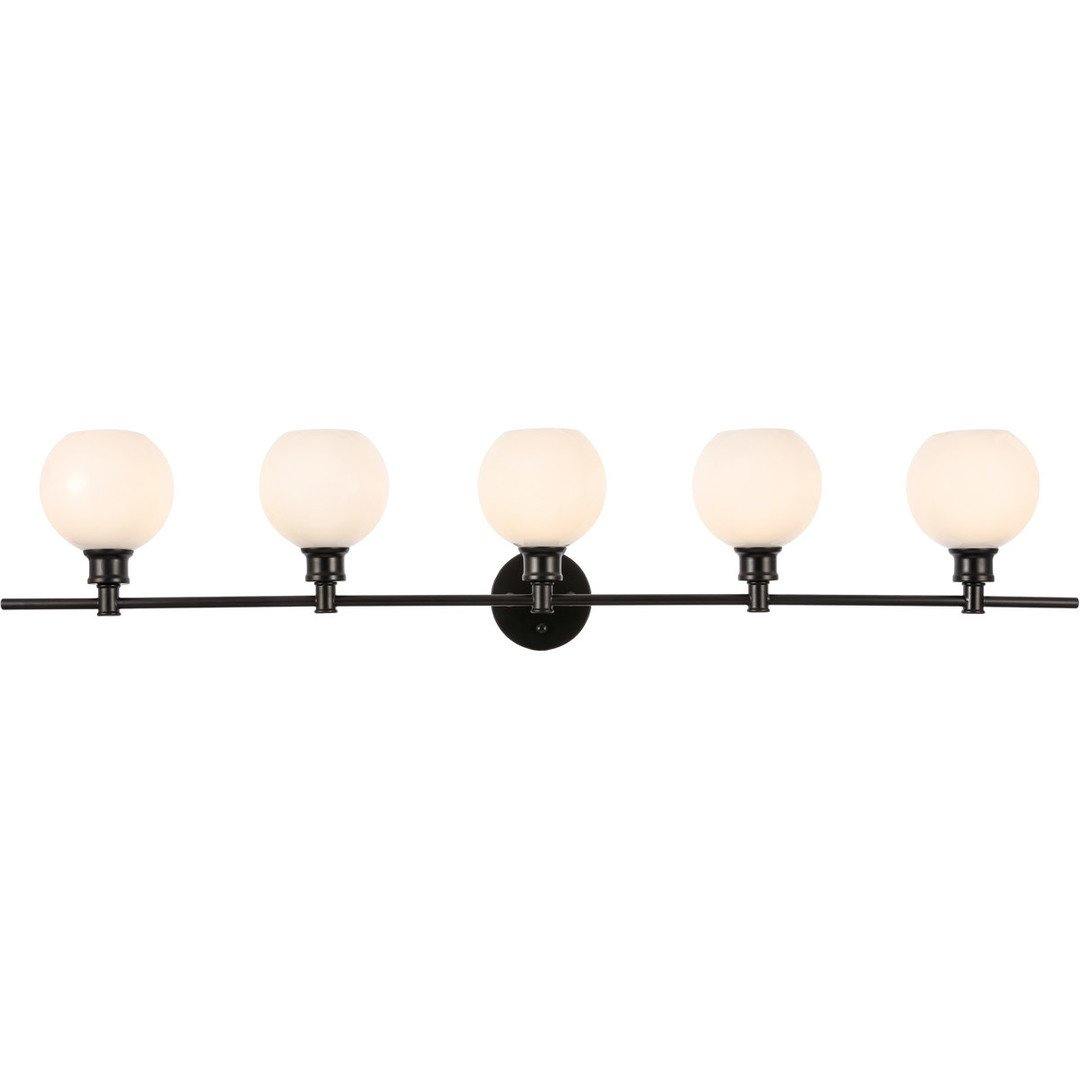 Black with Frost Glass Vanity Light - LV LIGHTING
