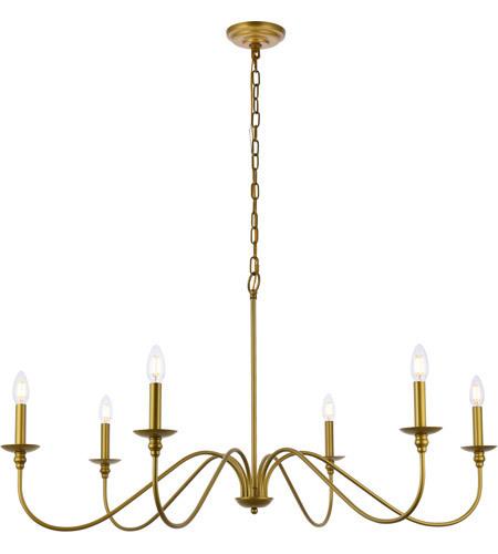Brass Curve Arms Chandelier - LV LIGHTING