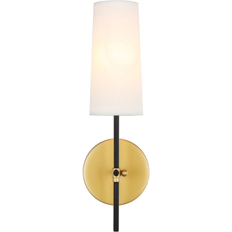 Brass and Black Wall sconce