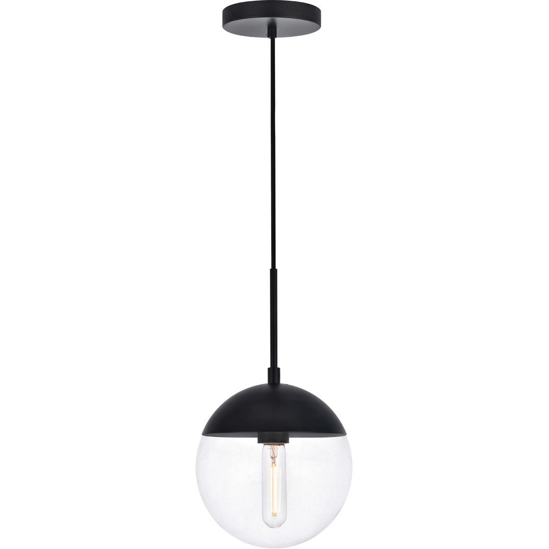 Matte Black with Clear Glass Pendant - LV LIGHTING