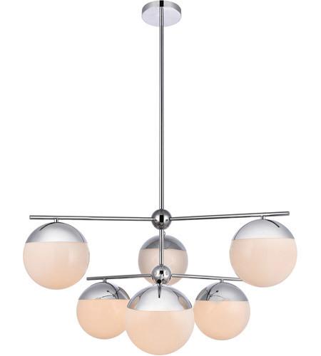 Chrome with Frosted Shade Chandelier - LV LIGHTING