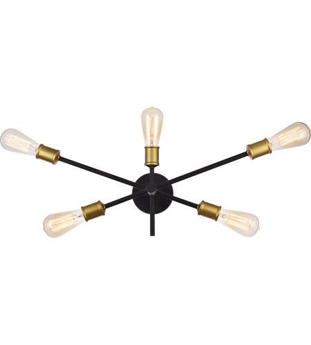 Black and Brass Wall Sconce - LV LIGHTING