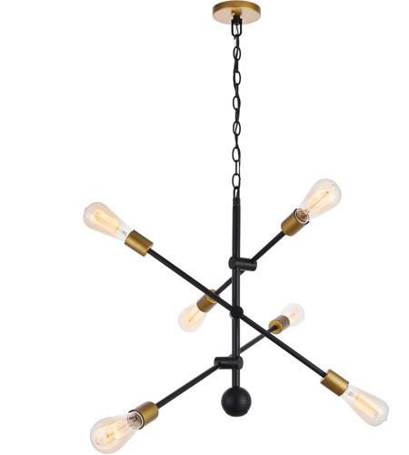 Black and Brass Chandelier - LV LIGHTING
