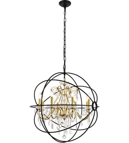 Gold and Black Chandelier - LV LIGHTING