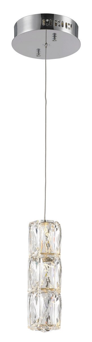 LED Chrome with Crystal Pendant - LV LIGHTING