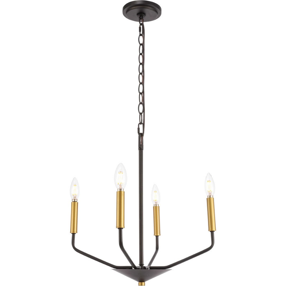 Black and Brass Chandelier - LV LIGHTING