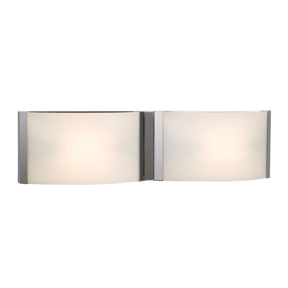 Brushed Nickel with Frosted Glass Vanity Light - LV LIGHTING