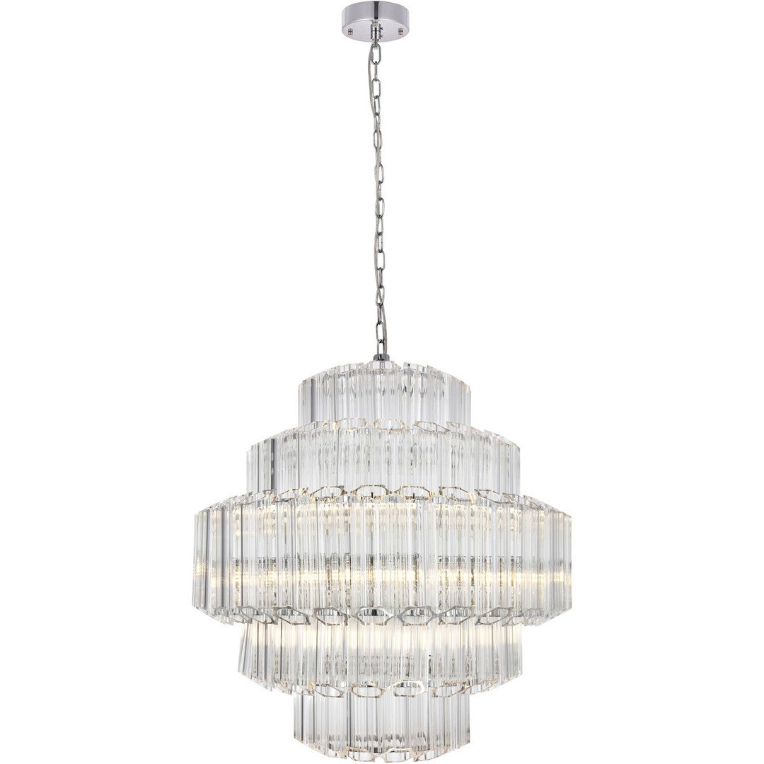 Chrome with Crystal Chandelier - LV LIGHTING