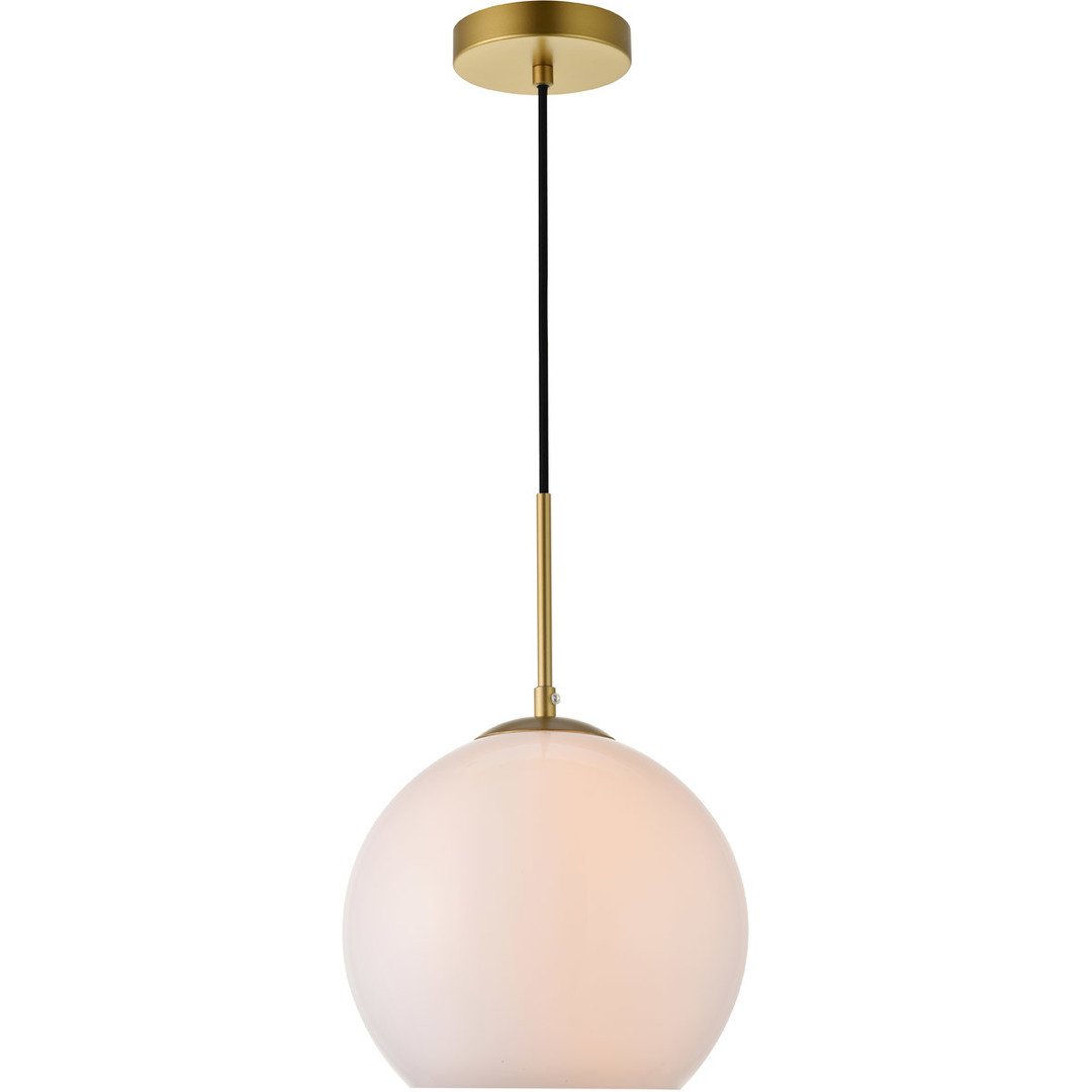 Brass with Frosted Shade Pendant - LV LIGHTING