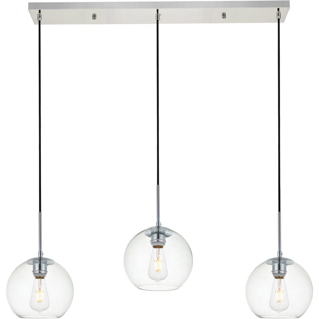 Chrome with Multiple Clear Shade Pendant - LV LIGHTING