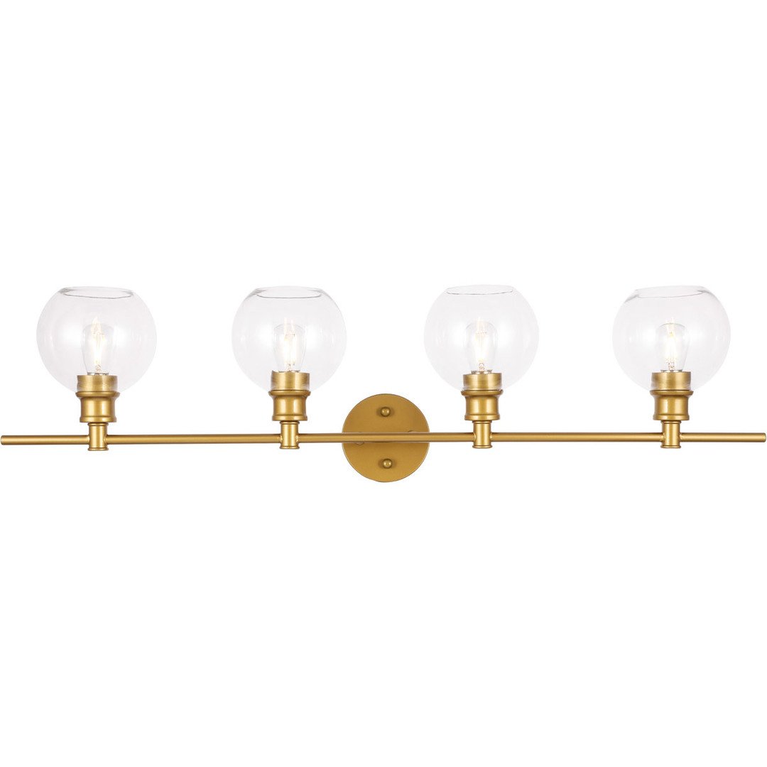 Brass with Multiple Clear Shade Vanity Light - LV LIGHTING