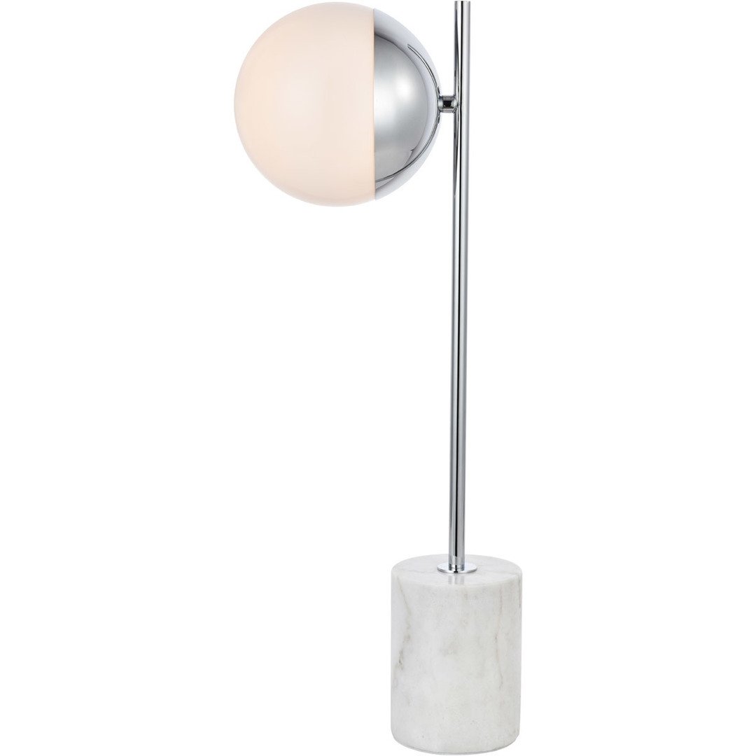 Chrome with White Shade Table Lamp - LV LIGHTING
